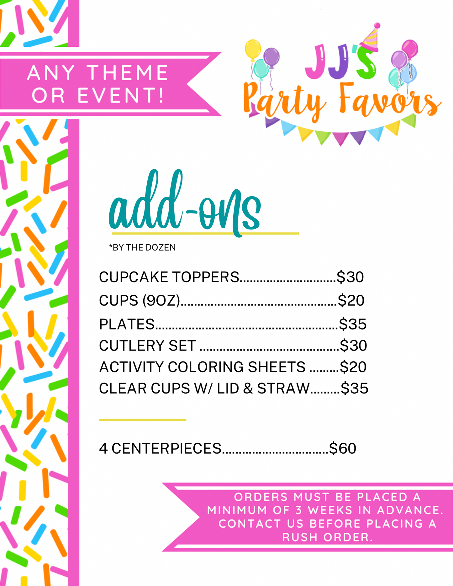 Party Package Add On