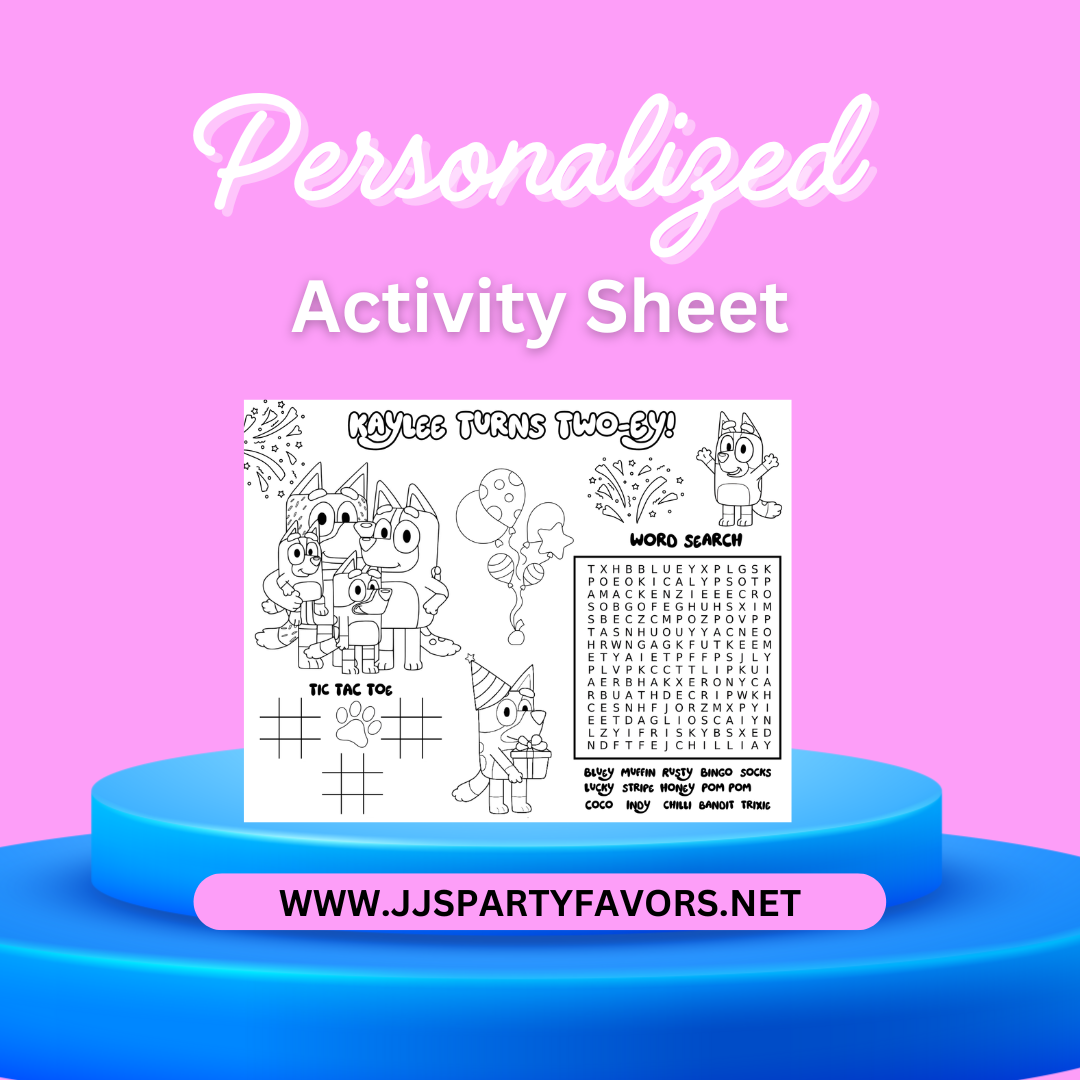 Personalized Activity Sheet